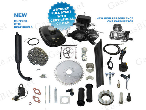 GRUBEE 2011 SkyHawk GT5 66cc/80cc Angle Fire Slant Head Bike Motor Kit (Black Finish) Discontinued