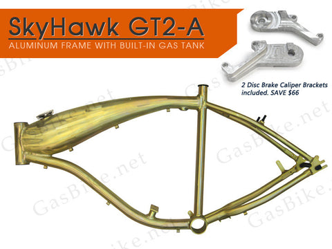 SkyHawk GT2-A Aluminum Frame with Disc Brake Caliper Brackets 80CC Gas Motorized