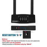 Heavy Duty U Lock, UShake Bike Bicycles Motorcycles Combination Lock Heavy Duty Combo Gate Lock for Anti Theft