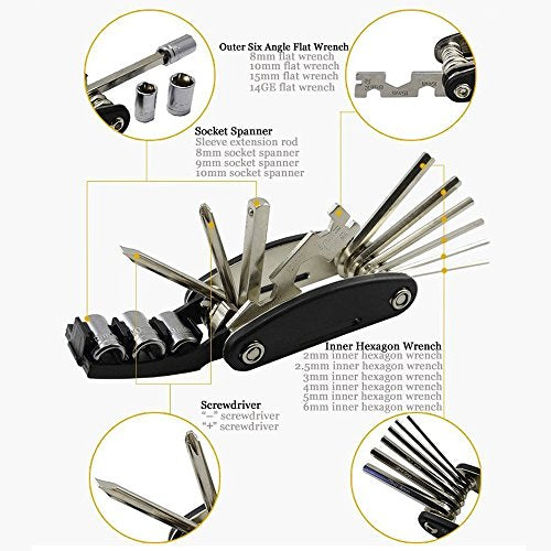 Bike Tool Kit DAWAY A35 Mini Pump Multi Tool: Your Cycling