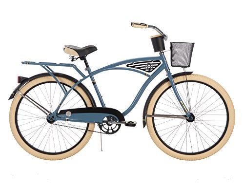 26-inch Huffy Deluxe Men's' Cruiser Bike, Blue –