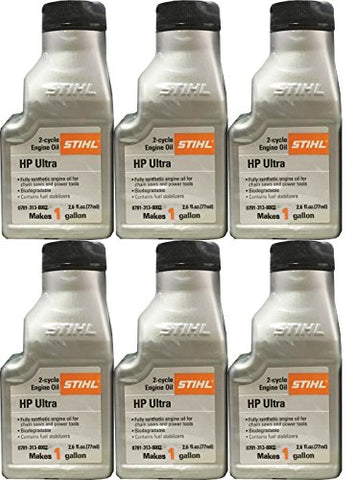 STIHL 0781 313 8002 2.6 Ounce High Performance Ultra 2 Cycle Engine Oil, 6 Pack