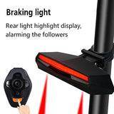 Pawaca USB Rechargeable LED Bike Tail Light Wireless Remote Control Waterproof Ultra Bright Bicycle Rear Light Warning Light for Cycling Safety