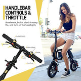 SWAGTRON SwagCycle E-Bike – Folding Electric Bicycle with 10 Mile Range, Collapsible Frame, and Handlebar Display