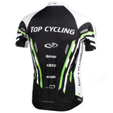 Topcycling Men's Outdoor Cycling Short Jersey Clothes - Black + White