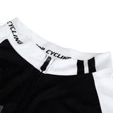 Topcycling Men's Outdoor Cycling Short Jersey Clothes - Black + White