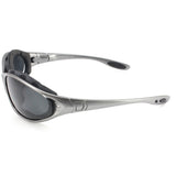 Panlees Anti-Wind Polarized Motorcycle Sunglasses Goggles w/ Replaceable Temple - Gun Grey