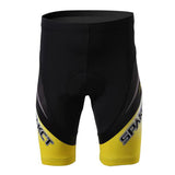 Spakct Quick-drying Padded Short Cycling Pants - Black + Yellow