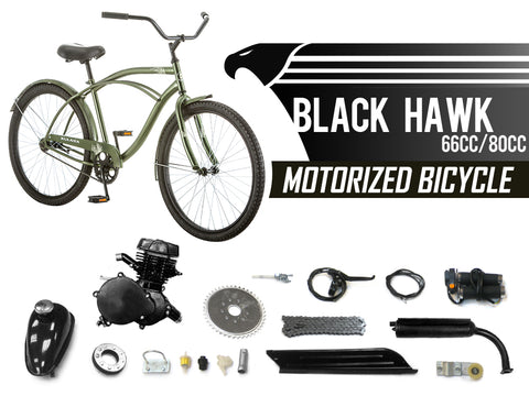 Black Hawk 66cc/80cc Motorized Bicycle