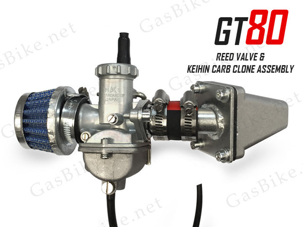 gt bicycle assembly GT80 Reed Valve & Keihin Carburetor Clone Assembly 80CC Gas Motorized – Kingsmotorbikes.com