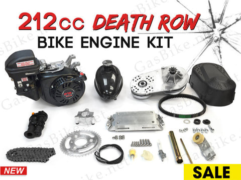 212cc Death Row Bike Engine Kit - 4-Stroke Gas Motorized Bicycle