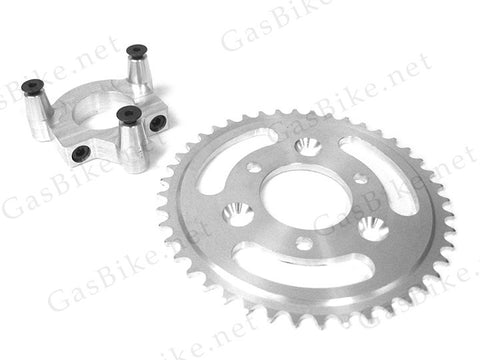 44 Tooth CNC Sprocket & Adapter Assembly 80CC Gas Motorized Bicycle