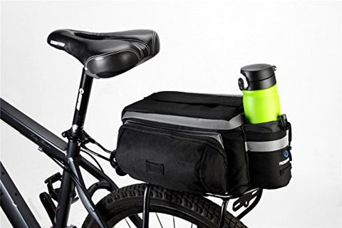 Runytek Bicycle Roswheel Rear Seat Trunk Bag Handbag Bag Pannier Black