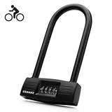 Heavy Duty U Lock, UShake Bike Bicycles Motorcycles Combination Lock Heavy Duty Combo Gate Lock for Anti Theft