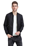 YIDI Men's Casual Classic Slim Bike Motorcycle Coat Outwear Long Sleeve Waterproof Bomber Jacket