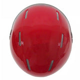 Motorcycle Scooter PILOT Open Face Helmet DOT Certified - RED (Small)