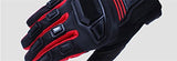 CRAZY AL’S SCOYCO MC24 Motorcycle Gloves Sports Protective Gear Shock Resistant Padded Full Finger Safety Breathable Motorcycle Gloves (M, Red)