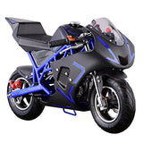 Pocket Bike Mini Motorcycle 4 Stroke Gas Power (Blue)