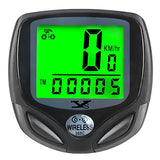 Bicycle Speedometer and Odometer Wireless Waterproof Cycle Bike Computer with LCD Display & Multi-Functions by YS