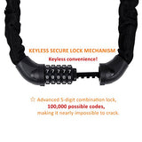 Bicycle Chain Lock, Sportneer 5-Digit Resettable Combination Anti-theft Bike Locks