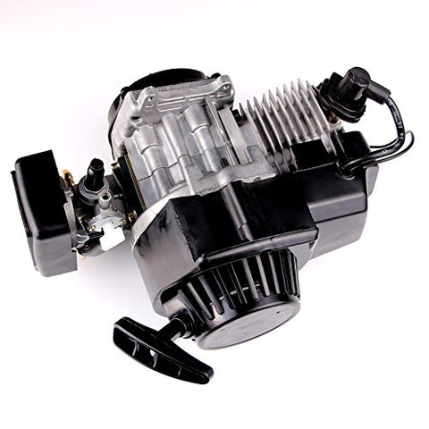 49CC 2 Stroke Engine Motor Performance Pull Start Engine Motor Minimoto  Engine for 47CC 49CC Pocket Bike Mini Dirt Bike Mini ATV Scooter Engine  Motor