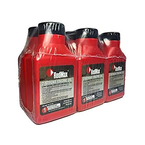RedMax OEM MaxLife 2-Cycle Oil 2.6oz 6 Pack 1 Gallon Mix 580357201
