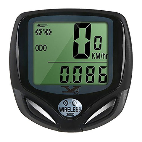 Bicycle Speedometer and Odometer Wireless Waterproof Cycle Bike Computer with LCD Display & Multi-Functions by YS