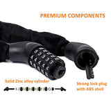 Bicycle Chain Lock, Sportneer 5-Digit Resettable Combination Anti-theft Bike Locks