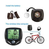 Bicycle Speedometer and Odometer Wireless Waterproof Cycle Bike Computer with LCD Display & Multi-Functions by YS