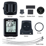 Suaoki Wireless Bike Computer Bicycle Speedometer Bike Odometer with LCD Backlight, 5 Language Displays, Auto Power On/Off Systems, Multi Function for Cycling