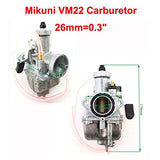 TC-Motor 26mm Mikuni VM22 Carb Carburetor + 38mm Air Filter + Manifold Intake Pipe + Intake Pipe gasket For 110cc 125cc 140cc Engine XR CRF 50 Chinese Pit Dirt Bike