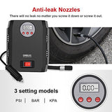Digital Tire Inflator, GOOLOO 12V DC Air Compressor, Portable Auto Electric 150 PSI Tyre Pump with Tire Pressure Monitor and Preset for Car, Bicycle, Motorcycles, Sport Balls and Other Inflatables