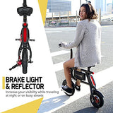 SWAGTRON SwagCycle E-Bike – Folding Electric Bicycle with 10 Mile Range, Collapsible Frame, and Handlebar Display