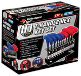 Performance Tool W80277 T-Handle Combination Hex Key Set, 10-Piece