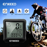 Enkeeo Wired Bike Computer Bicycle Speedometer Bike Odometer with Backlit Display, Current/AVS/MAX Speed Tracking, Auto ON/OFF, Stopwatch Multifunction for Cyling