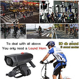 DAWAY A14 Loud Electric Bike Horn - 5 Modes Sound 110 DB Bicycle Cycling Handlebar Ring Alarm Bells with Free Screwdriver