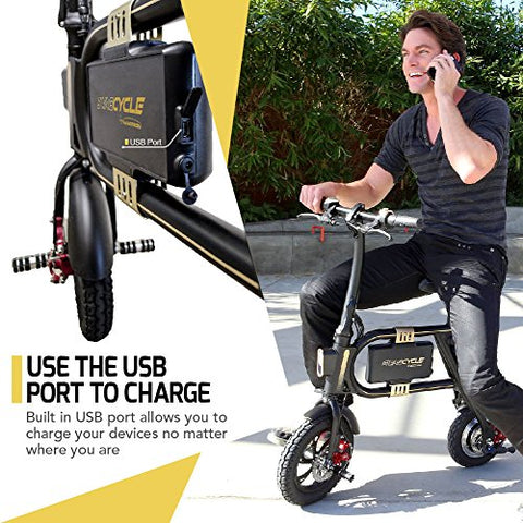 swagtron swagcycle envy folding electric bicycle SWAGTRON SwagCycle E-Bike – Folding Electric Bicycle with 10 Mile Range, Collapsible Frame, and Handlebar Display