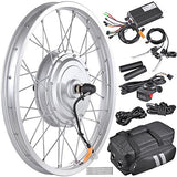 AW 16.5" Electric Bicycle Front Wheel Frame Kit For 20" 36V 750W 1.95"-2.5" Tire E-Bike