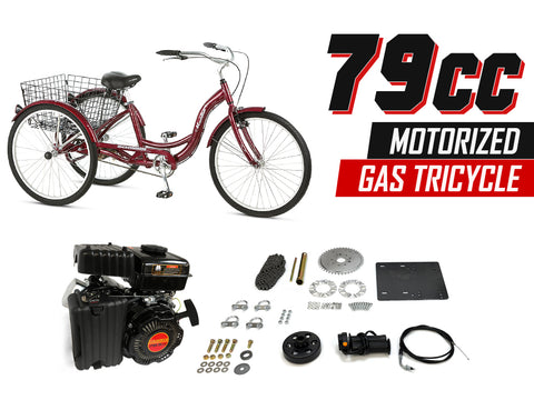 79cc Motorized Gas Tricycle