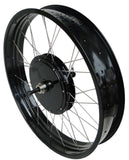 Tesla 26" Electric Conversion Fat Front Wheel - 48 V 1000 W (With Disc Brake and LCD)