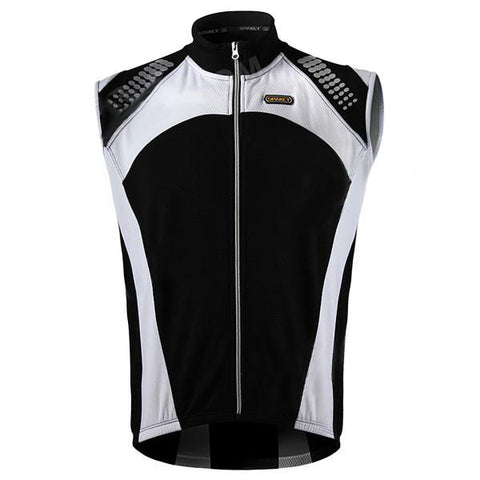 Spakct Cycling Brushed Polyester Fabric Sleeveless Zipper Vest for
