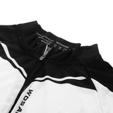 WOSAWE Spring / Autumn Long-Sleeve Cycling Jersey - Black + White
