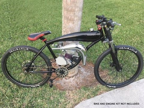 Motorized bicycle store expansion chamber