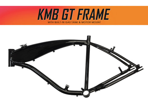 KMB GT Aluminum Bike Frame (Black) for 48cc / 66cc 2-Stroke & 4-Stroke Engines